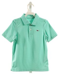 VINEYARD VINES  MINT  STRIPED  KNIT SS SHIRT