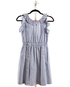 CREWCUTS  BLUE  STRIPED  DRESS WITH RUFFLE