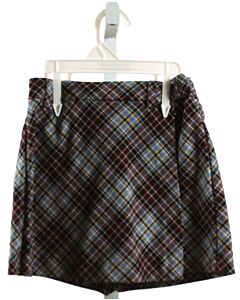 ZARA  MAROON  PLAID  SKORT