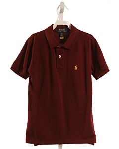 POLO BY RALPH LAUREN  MAROON PIQUE   KNIT SS SHIRT