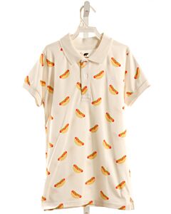 MONICA + ANDY  YELLOW  PRINT  KNIT SS SHIRT