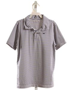 VINEYARD VINES  BLUE  STRIPED  KNIT SS SHIRT