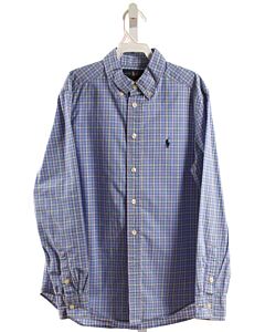RALPH LAUREN  BLUE  PLAID  DRESS SHIRT