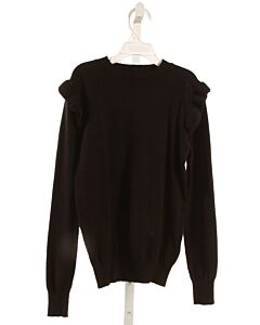 MOLLY BRACKEN  BLACK    SWEATER WITH RUFFLE