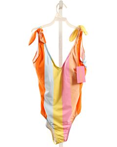 THE OAKS APPAREL   MULTI-COLOR  STRIPED  1-PIECE SWIMSUIT