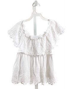 MAYORAL  WHITE EYELET   SHIRT-SS