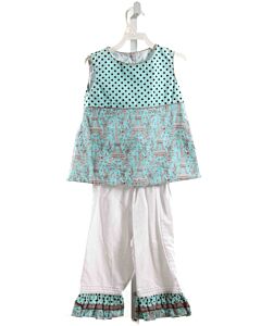 LA JENNS  AQUA  PRINT  2-PIECE OUTFIT