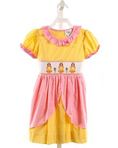 SHRIMP & GRITS  YELLOW  GINGHAM SMOCKED DRESS