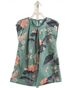 TEA  GREEN  PRINT  DRESS