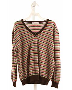 CLEAR-ROUND CASHMERE  MULTI-COLOR  STRIPED  SWEATER