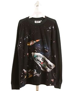 MOLO  BLACK   PRINTED DESIGN T-SHIRT
