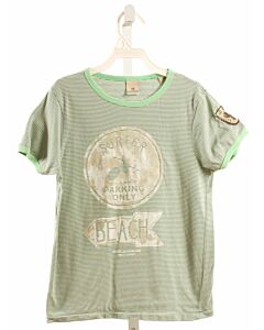 SCOTCH SHRUNK  GREEN  STRIPED PRINTED DESIGN T-SHIRT