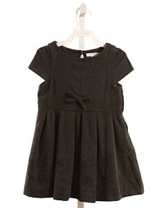 JACADI  GRAY    DRESS WITH EYELET TRIM