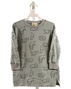 WANDER & WONDER  LT BLUE  PRINT  KNIT DRESS