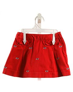 VINEYARD VINES  RED   EMBROIDERED SKIRT