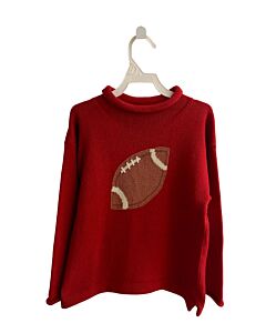 CLAVER  RED   APPLIQUED SWEATER