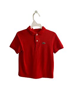 LACOSTE  RED    KNIT SS SHIRT