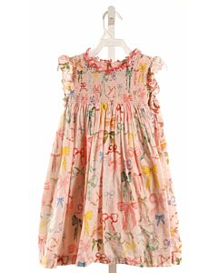 PINK CHICKEN  LT PINK  PRINT SMOCKED DRESS