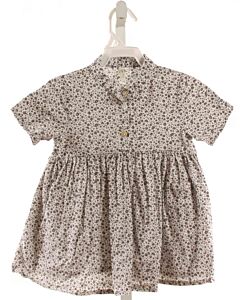 RYLEE & CRU  GRAY LINEN FLORAL  DRESS