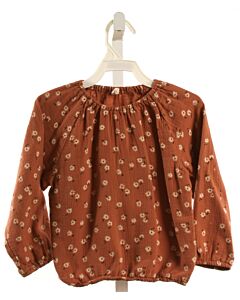 QUINCY MAE  BROWN  FLORAL  SHIRT-LS