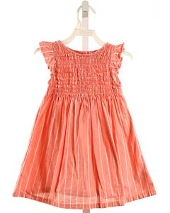 PENELOPE MACK  HOT PINK  STRIPED SMOCKED DRESS