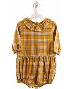 REN + ROGUE  MUSTARD  PLAID  BUBBLE WITH RUFFLE