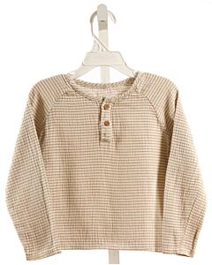 QUINCY MAE  IVORY  STRIPED  SHIRT-LS