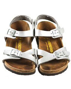 BIRKENSTOCK SILVER SANDALS  *VGU SIZE TODDLER 10