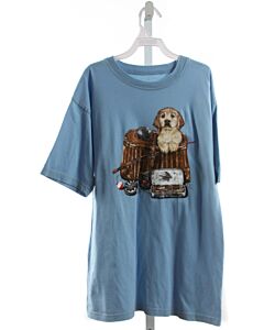 WES AND WILLY  BLUE KNIT  PRINTED DESIGN T-SHIRT