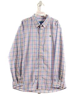 J. BAILEY  PINK SEERSUCKER PLAID  DRESS SHIRT