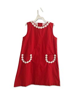 THE BEAUFORT BONNET COMPANY  RED  FLORAL APPLIQUED DRESS