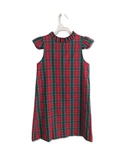 LITTLE ENGLISH  RED  PLAID  DRESS WITH RUFFLE