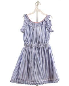 CREWCUTS  BLUE  STRIPED  DRESS WITH RUFFLE