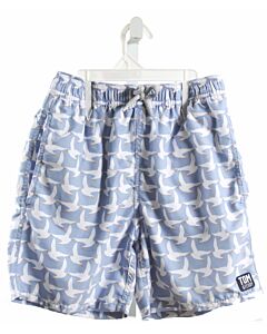 TOM & TEDDY  LT BLUE  PRINT  SWIM TRUNKS