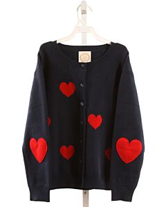 THE BEAUFORT BONNET COMPANY  NAVY   APPLIQUED CARDIGAN