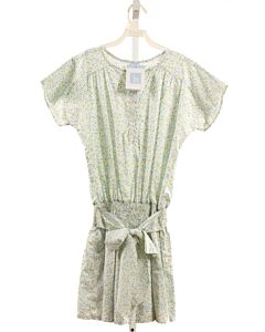 BELLA BLISS  GREEN  FLORAL SMOCKED DRESS