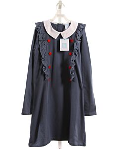 BELLA BLISS  BLUE    KNIT DRESS WITH RUFFLE