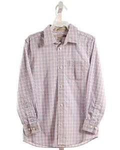 NORDSTROM  PINK  PLAID  DRESS SHIRT