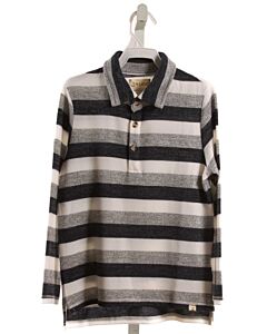 ME + HENRY  BLUE  STRIPED  KNIT LS SHIRT