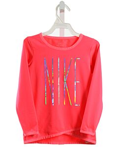 NIKE  PINK   PRINTED DESIGN SHIRT-LS