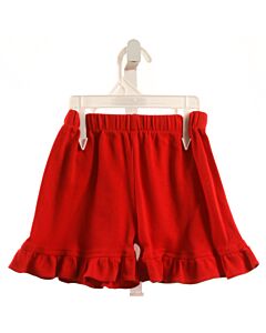 NO TAG  RED    SHORTS WITH RUFFLE