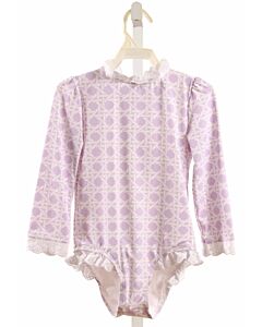 THE BEAUFORT BONNET COMPANY  LAVENDER    1-PIECE SWIMSUIT WITH EYELET TRIM
