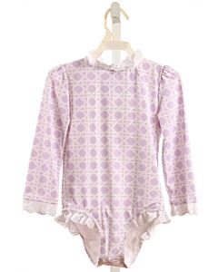 THE BEAUFORT BONNET COMPANY  LAVENDER    1-PIECE SWIMSUIT WITH EYELET TRIM