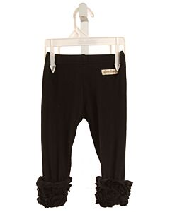 SEW SASSY  BLACK    LEGGINGS WITH RUFFLE