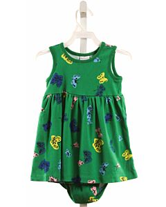 HANNA ANDERSSON  GREEN  PRINT  KNIT DRESS