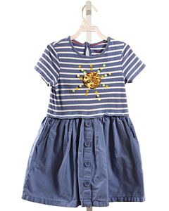 MINI BODEN  BLUE    DRESS WITH SEQUINS