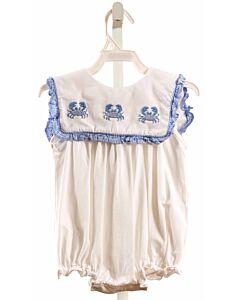 SMOCKED THREADS CECIL & LOU  WHITE   EMBROIDERED KNIT BUBBLE