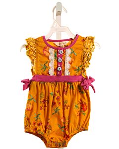 MATILDA JANE  ORANGE  FLORAL  BUBBLE WITH LACE TRIM