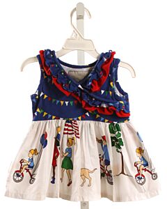 ELEANOR ROSE  MULTI-COLOR    SLEEVELESS SHIRT WITH RUFFLE