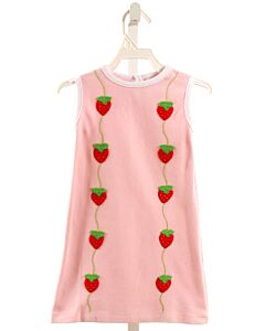 LITTLE ENGLISH  PINK   APPLIQUED KNIT DRESS